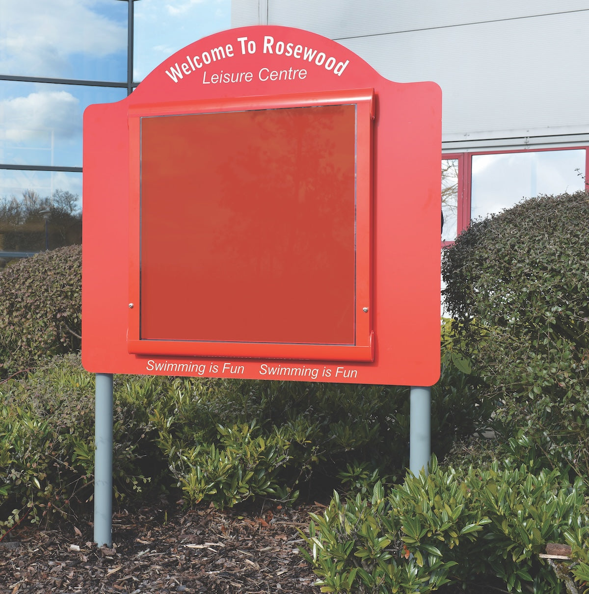 WeatherShield Contour Freestanding Outdoor Sign Sunken Post