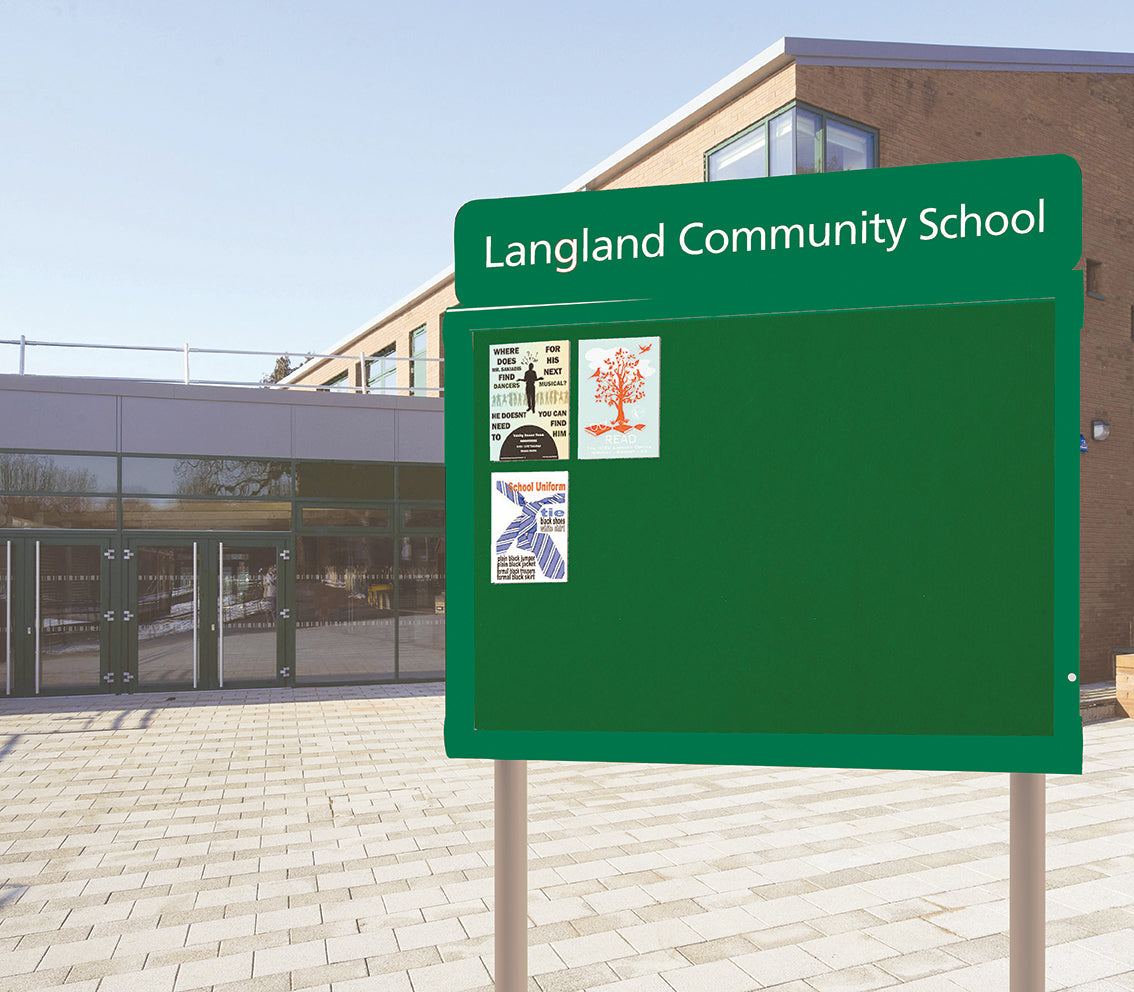 WeatherShield Headline Freestanding Outdoor Sign Surface Posts