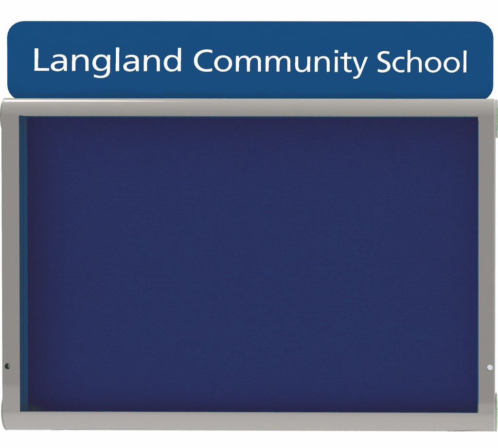 WeatherShield Headline Wall Mounted Outdoor Sign, 780 x 1281 mm (9 x A4) single door, Red Frame, Red Felt