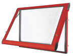 WeatherShield Wall Mounted Magnetic Outdoor Showcase in Red