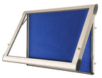 WeatherShield Wall Mounted Outdoor Showcase, 742 x 555 mm (4 x A4), Red Frame, Red Felt