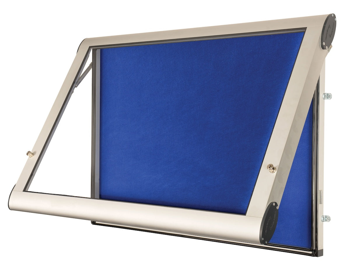 WeatherShield Wall Mounted Outdoor Showcase, 742 x 555 mm (4 x A4), Red Frame, Red Felt