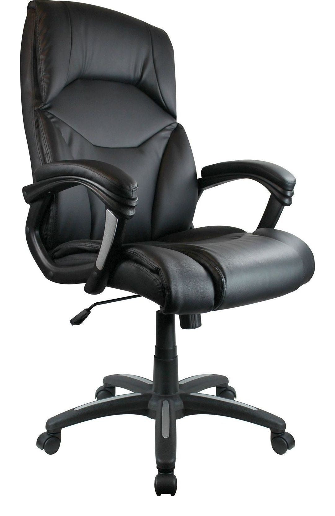 Wellington High Back Leather Effect Executive Chair in black