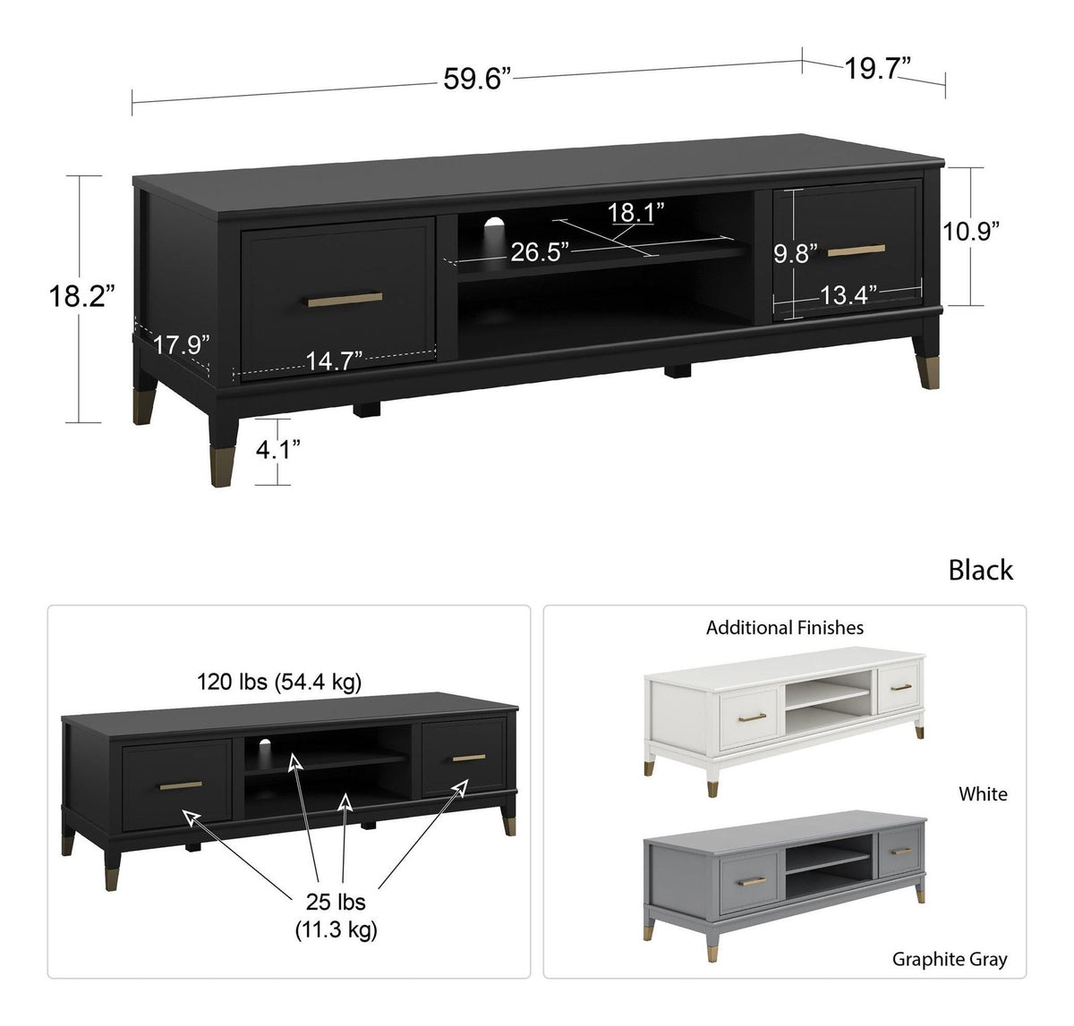 Westerleigh TV Stand 65, view 5