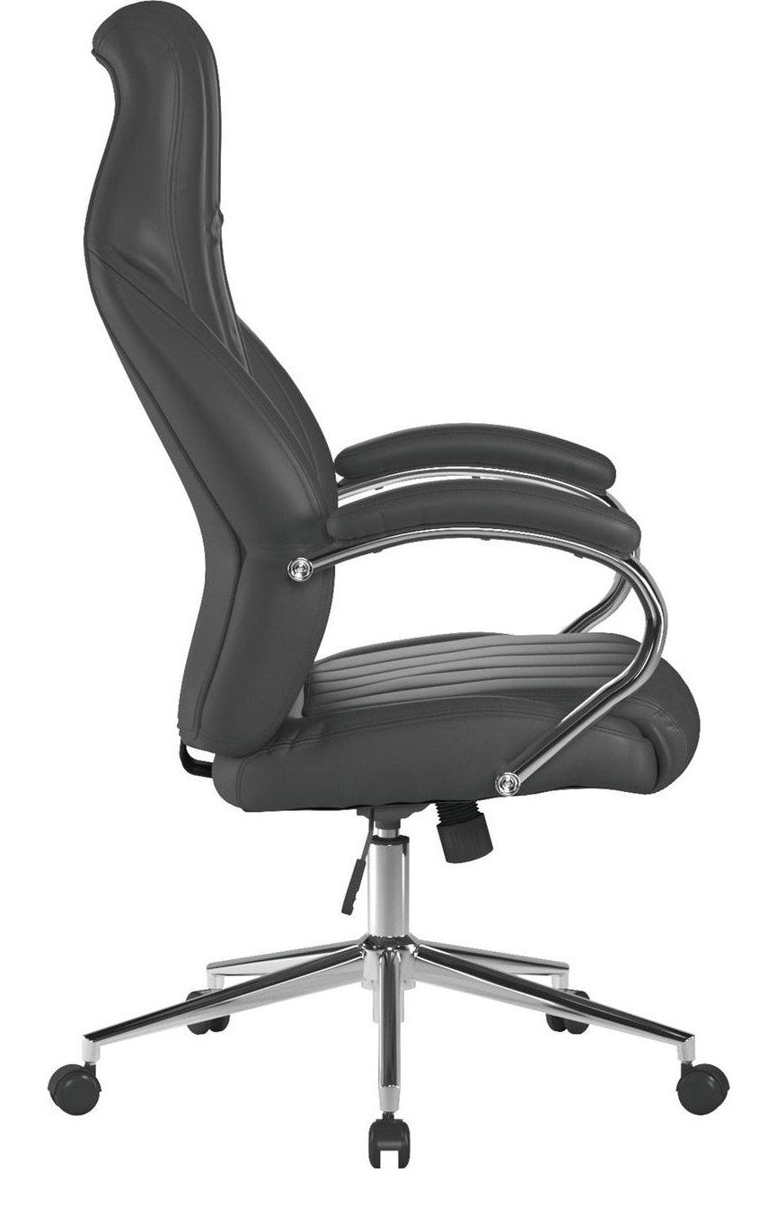 Windermere High Back Leather Executive Chair in black, view 2