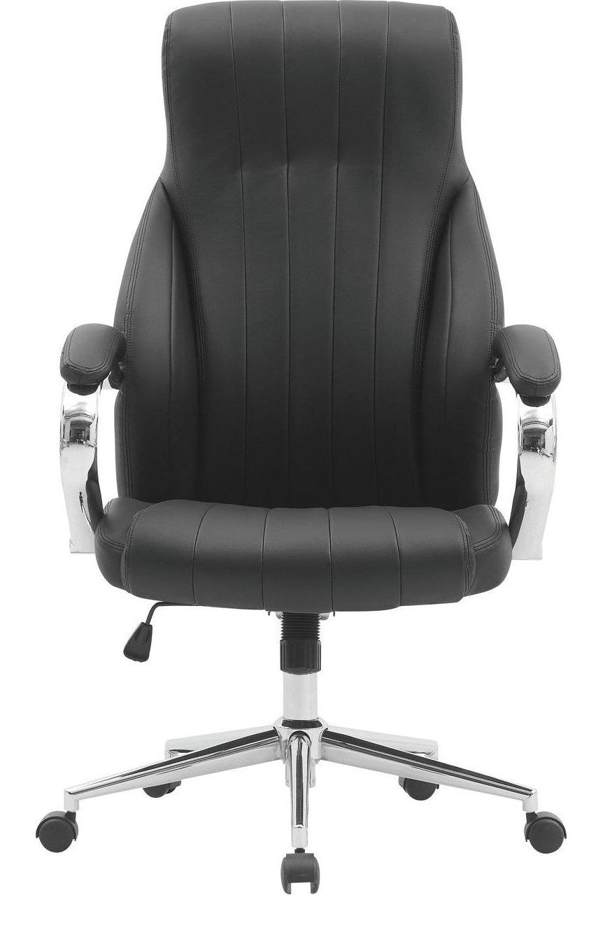 Windermere High Back Leather Executive Chair in black, view 3