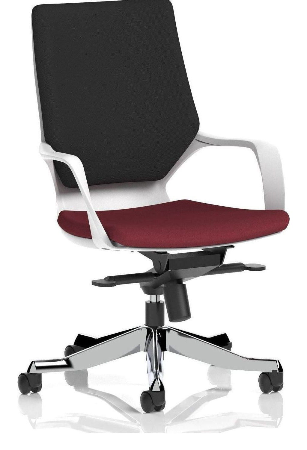 Xenon Bespoke Medium Back Executive Chair, chilli, black back