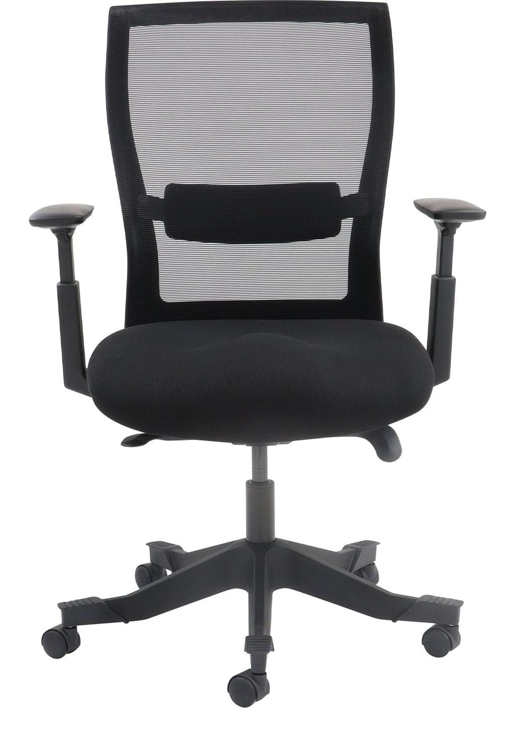 Yasmin Mesh Task Chair in black from the front