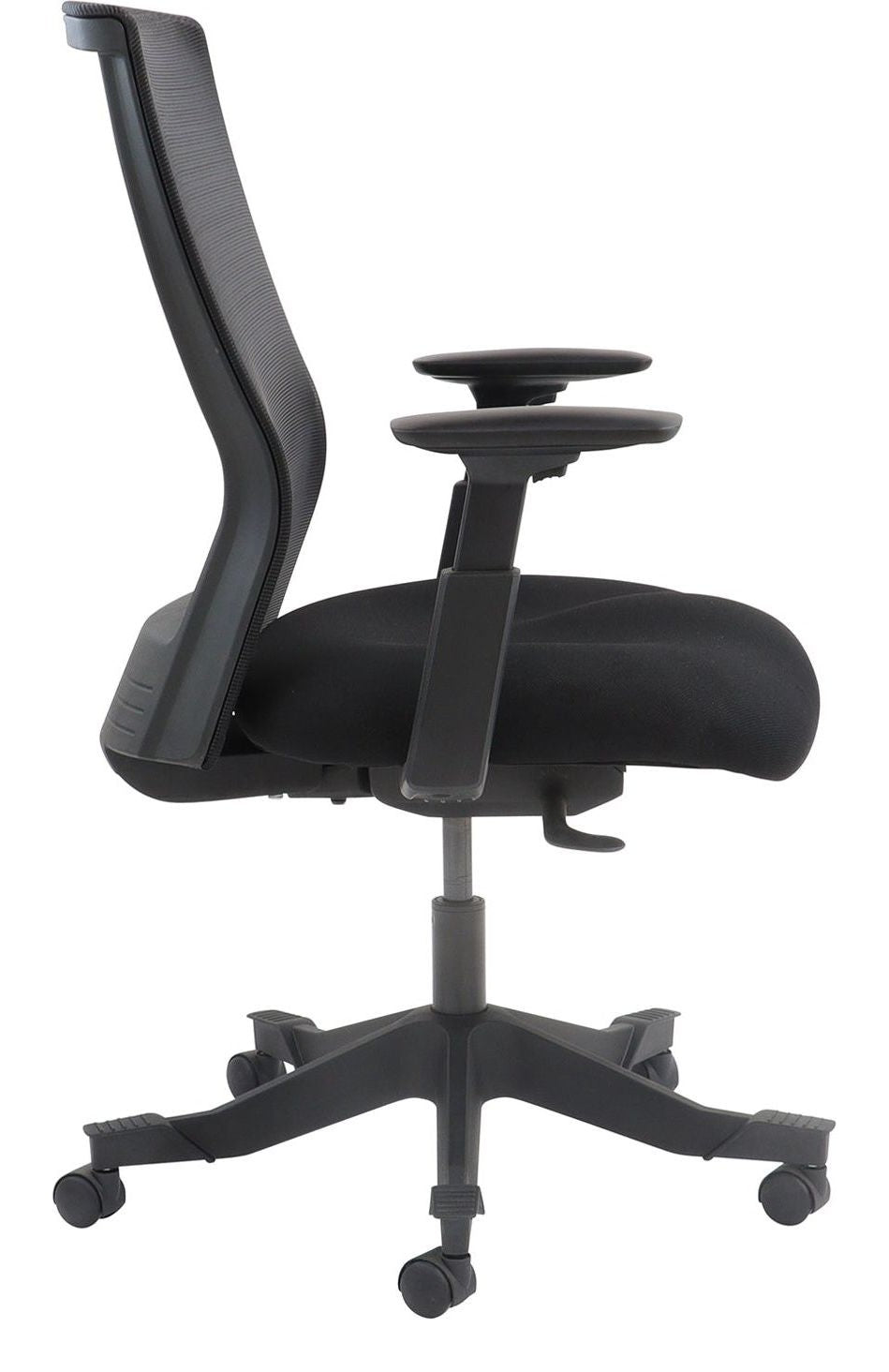 Yasmin Mesh Task Chair in black from the side
