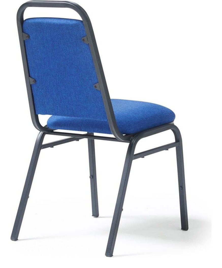 Yin Fabric Banquet Chair in blue from the back