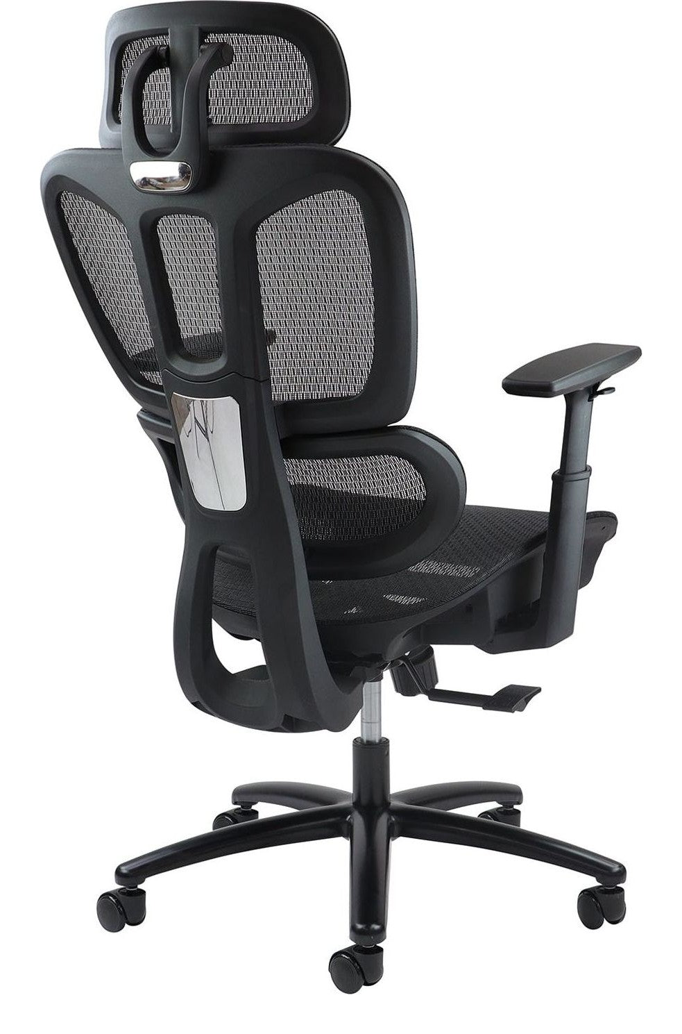 Zala Mesh Task Chair with Headrest in black from the back