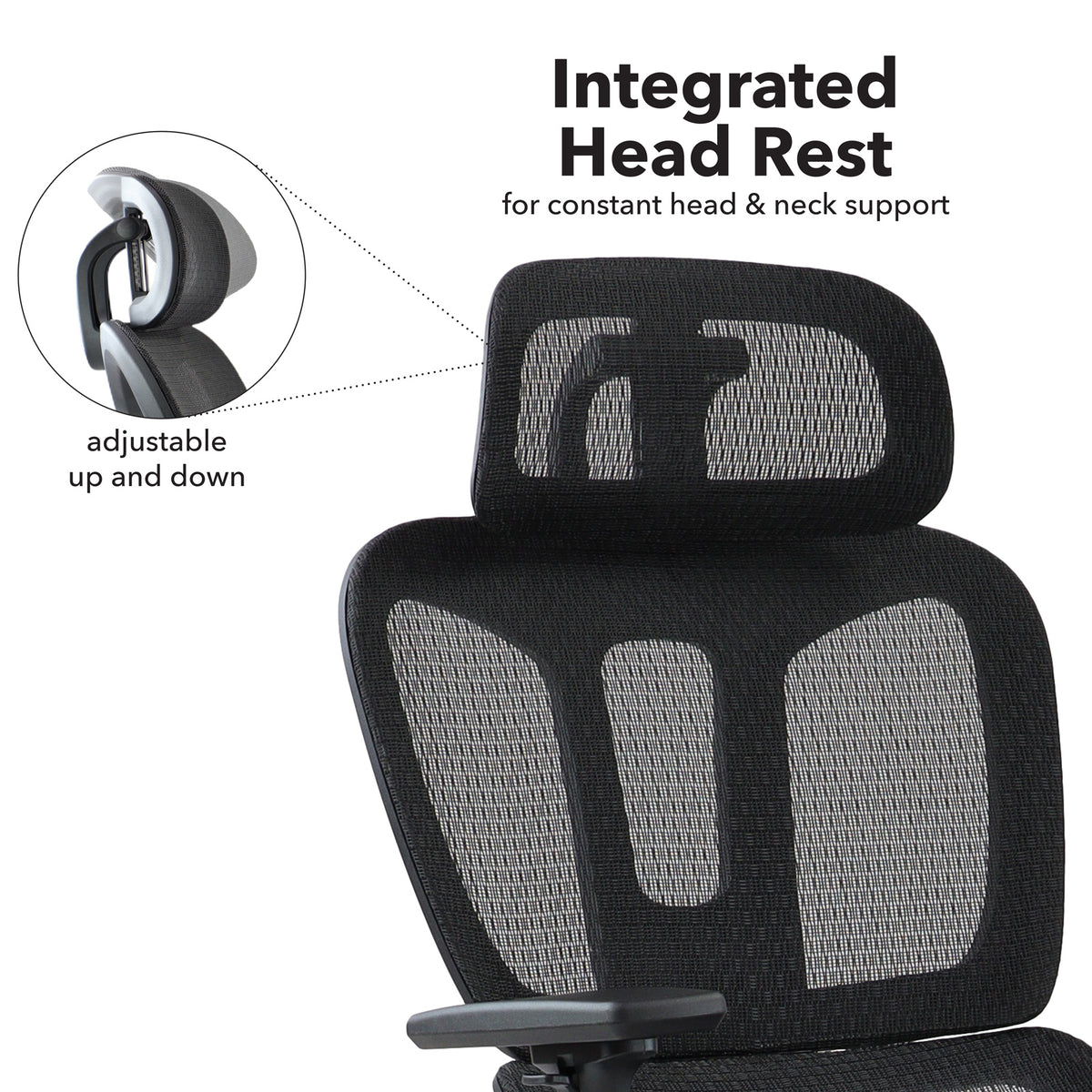 Zala Mesh Task Chair with Headrest detail