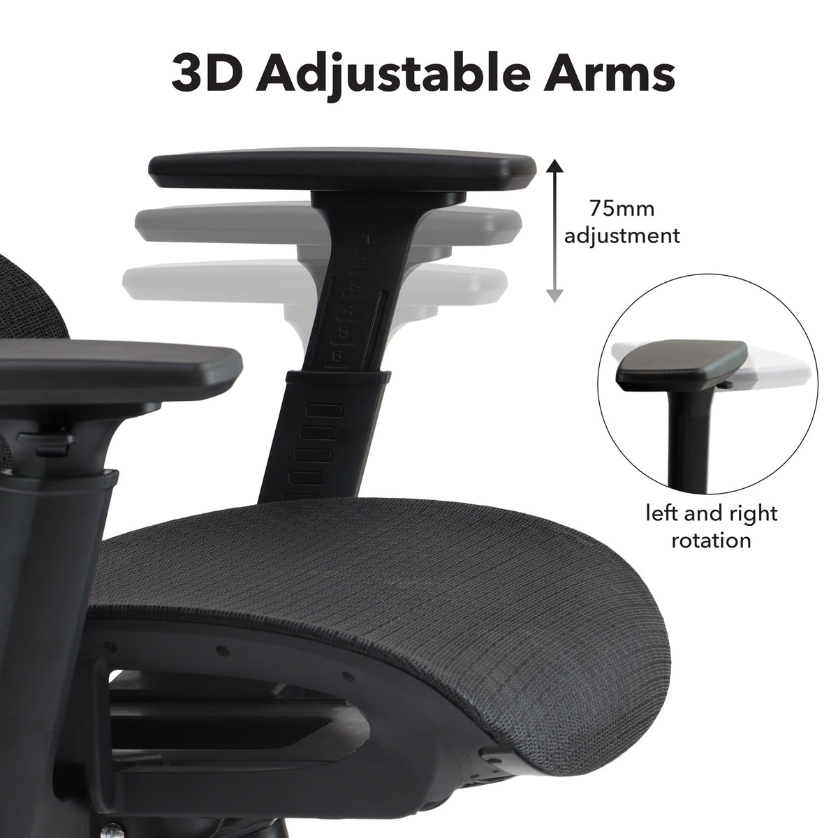Zala Mesh Task Chair with Headrest detail