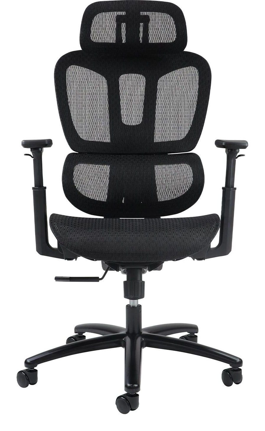 Zala Mesh Task Chair with Headrest in black from the front