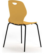 Zara 4 Legged Chair in Mango from the back