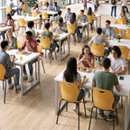 Zara 4 legged chairs in a school canteen