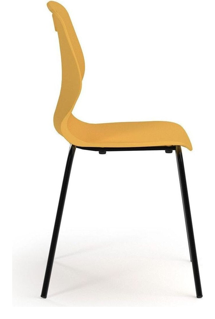Zara 4 Legged Chair in Mango from the side