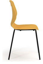 Zara 4 Legged Chair in Mango from the side