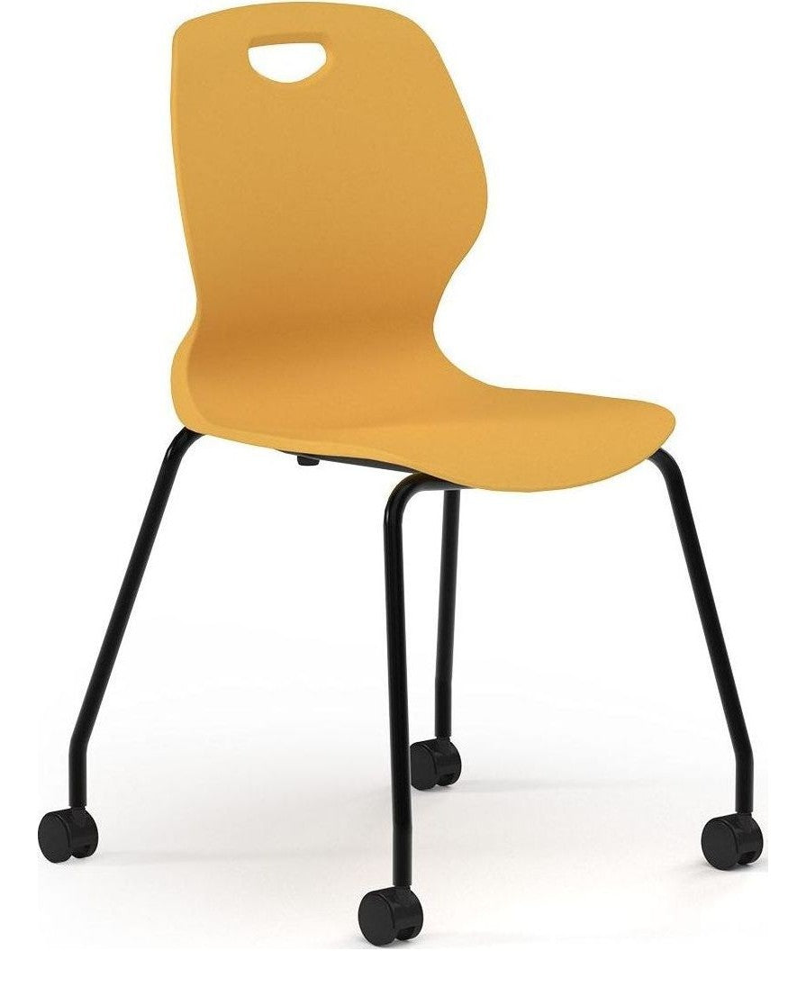 Zara 4 Legged Mobile Chair in Mango