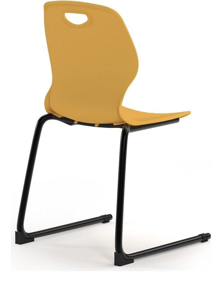 Zara Reverse Cantilever Chair in Mango from the back