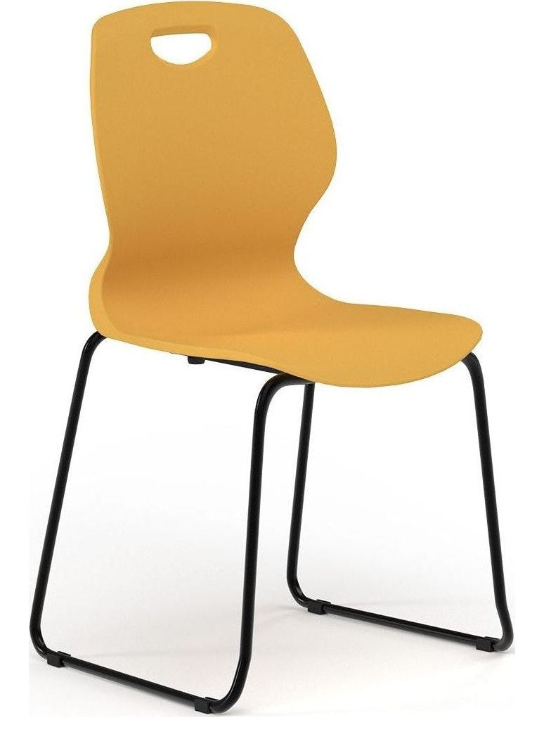 Zara Sled Base Chair in Mango