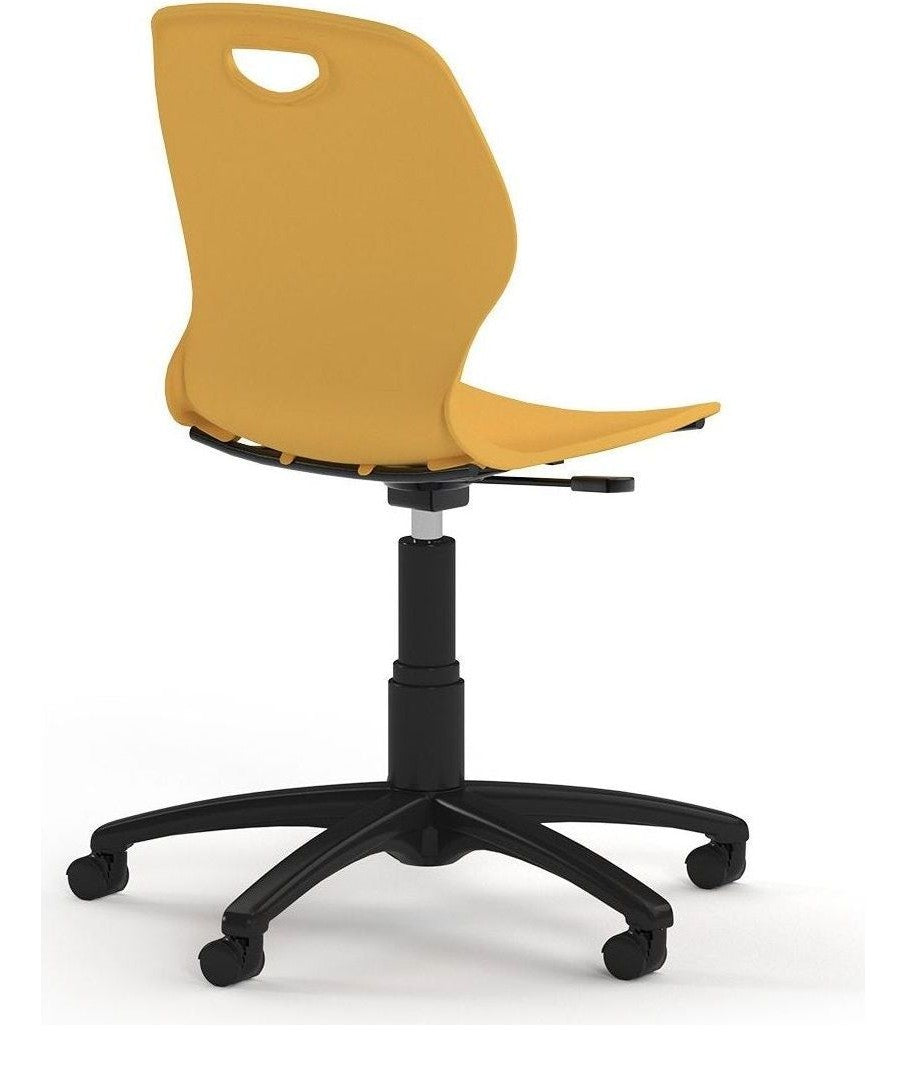 Zara Swivel Chair in Mango from the back
