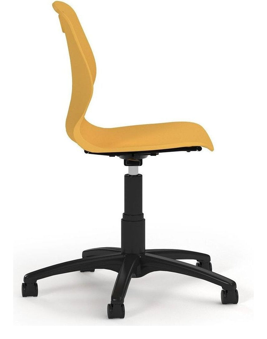 Zara Swivel Chair in Mango from the side