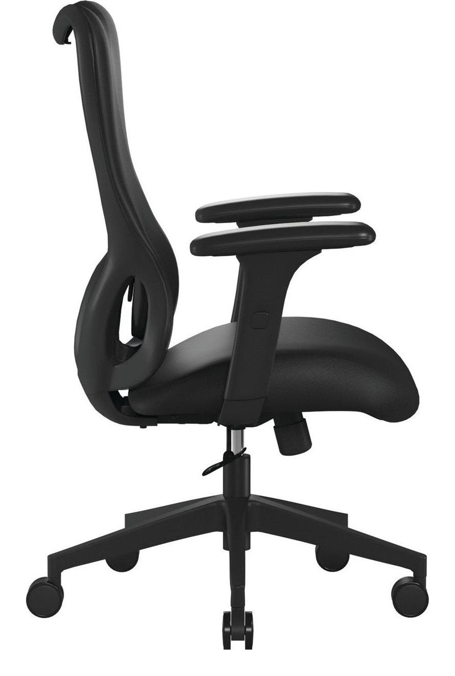 Zephyr High Back Mesh Chair in black, view 2