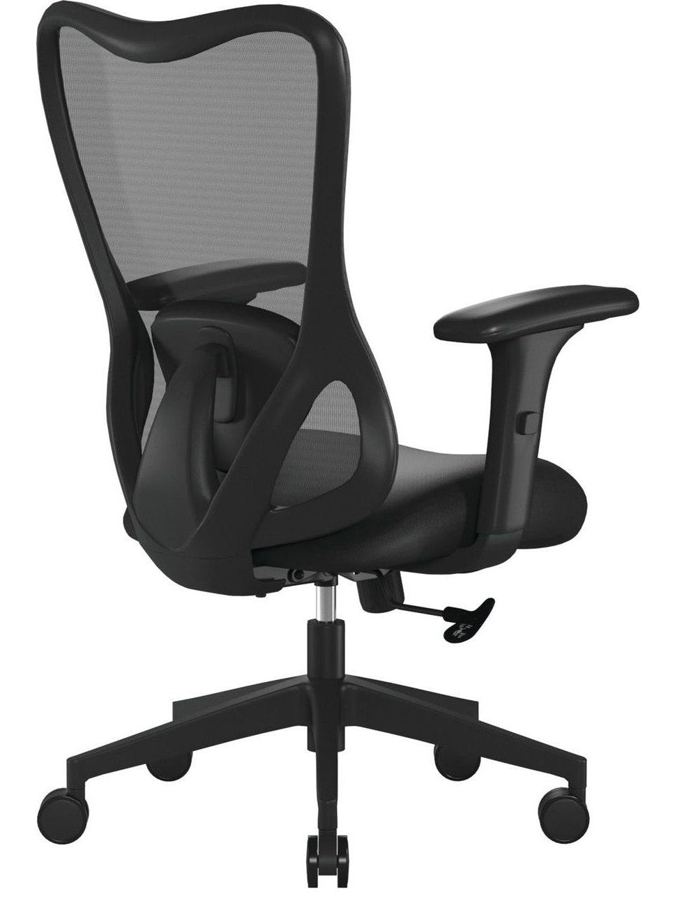 Zephyr High Back Mesh Chair in black, view 4