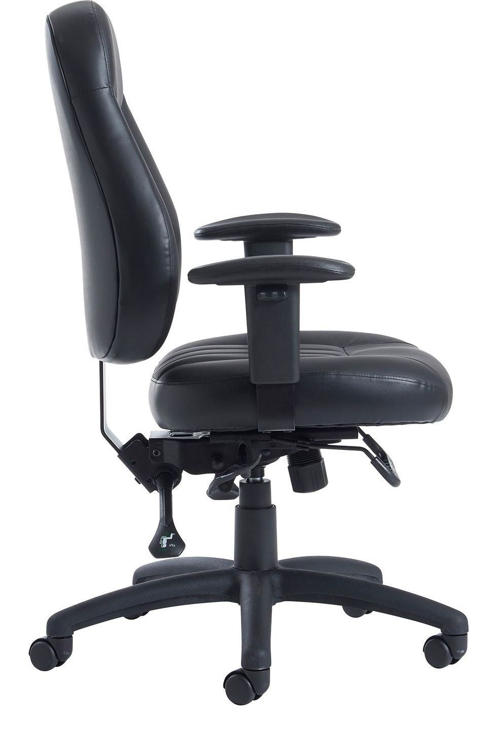 Zeus 24 Hour Medium Back Leather Executive Chair from the side