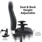 Zeus 24 Hour Medium Back Leather Executive Chair detail