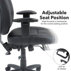 Zeus 24 Hour Medium Back Leather Executive Chair detail