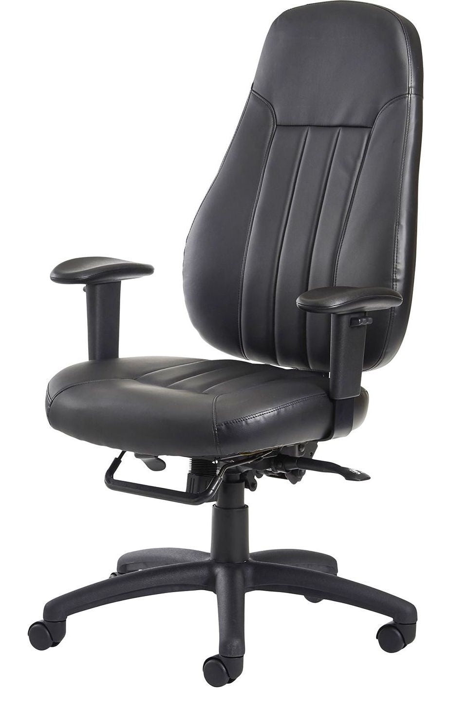 Zeus 24 Hour High Back Leather Executive Chair from the side