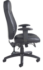 Zeus 24 Hour High Back Leather Executive Chair from the side