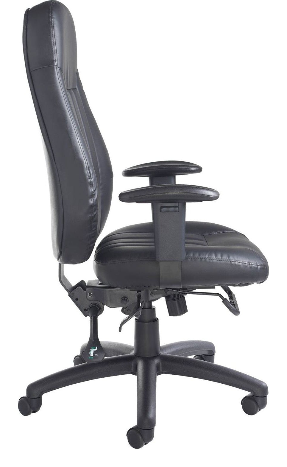 Zeus 24 Hour High Back Leather Executive Chair from the side
