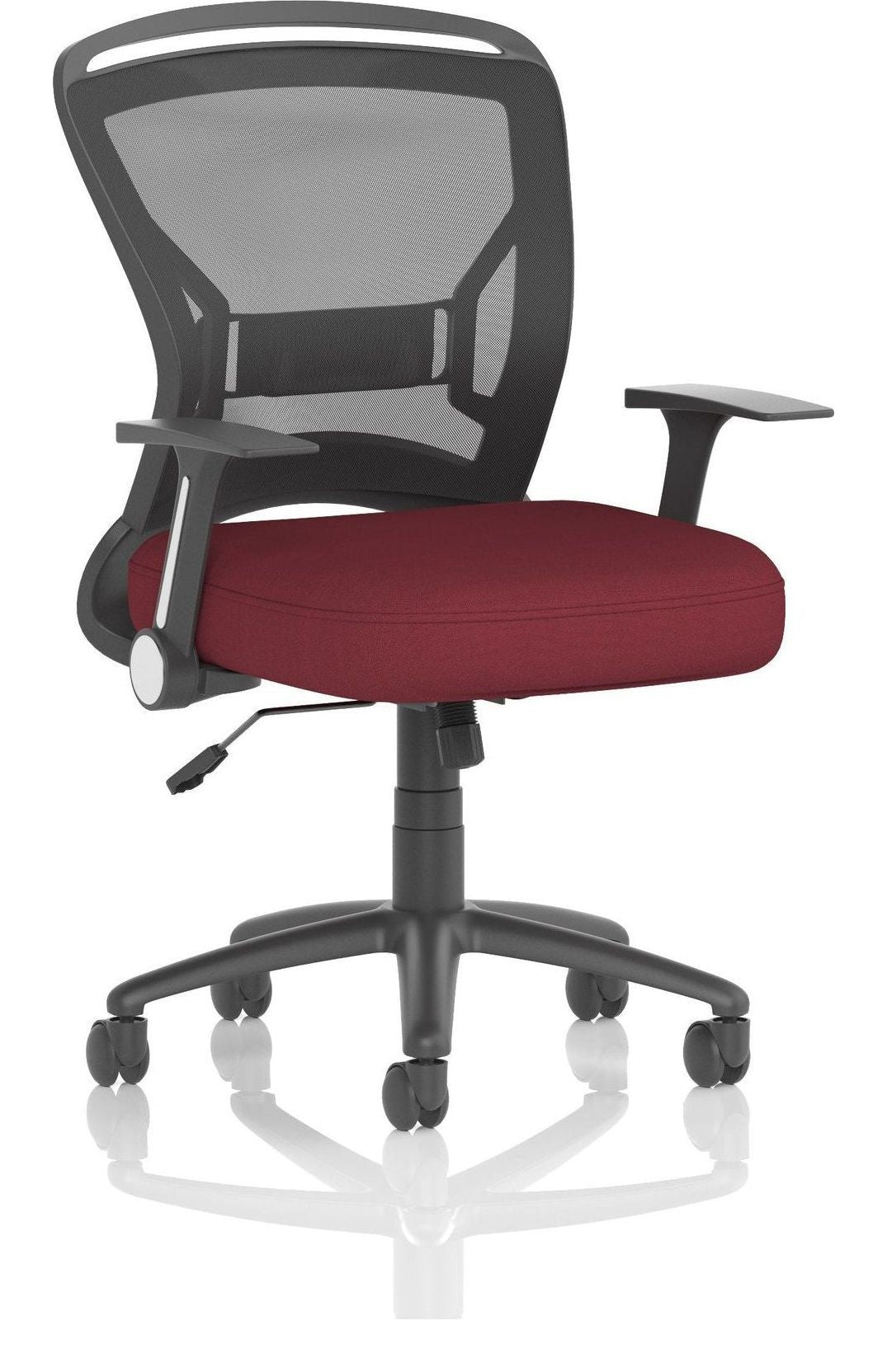 Zeus Bespoke Medium Mesh Back Task Operator Chair, chilli
