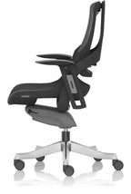 Zure High Back Black Shell Executive Chair, chrome, no headrest, another view 3