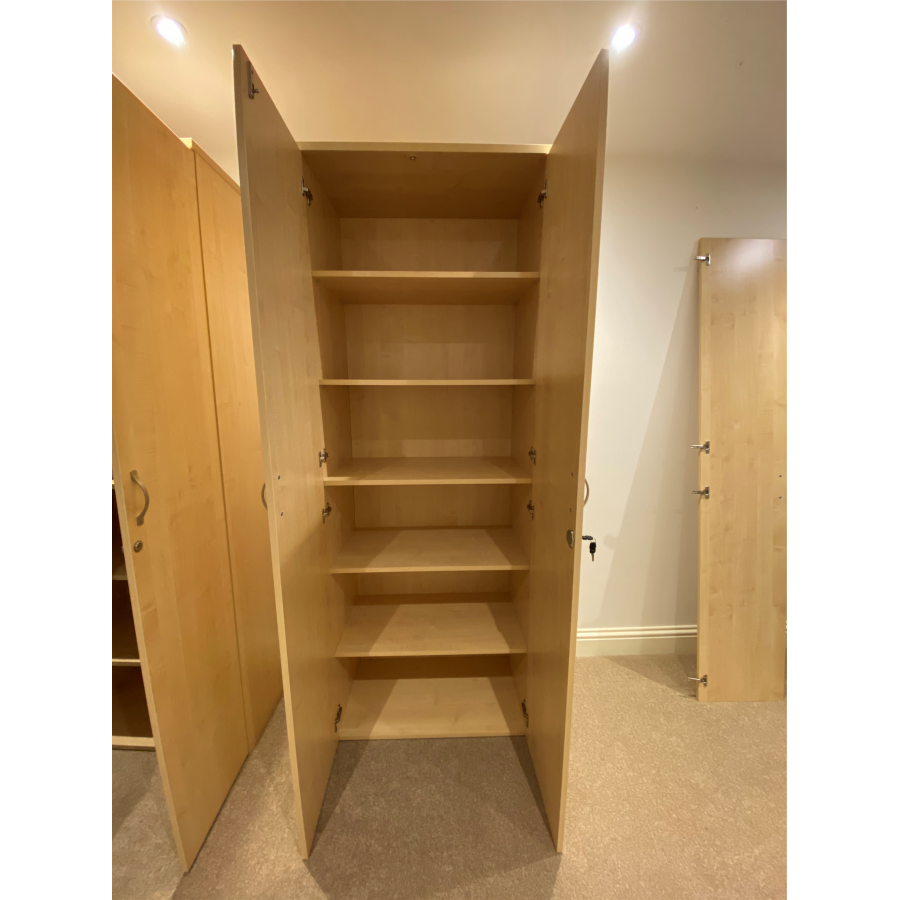 small lockable wooden cupboard