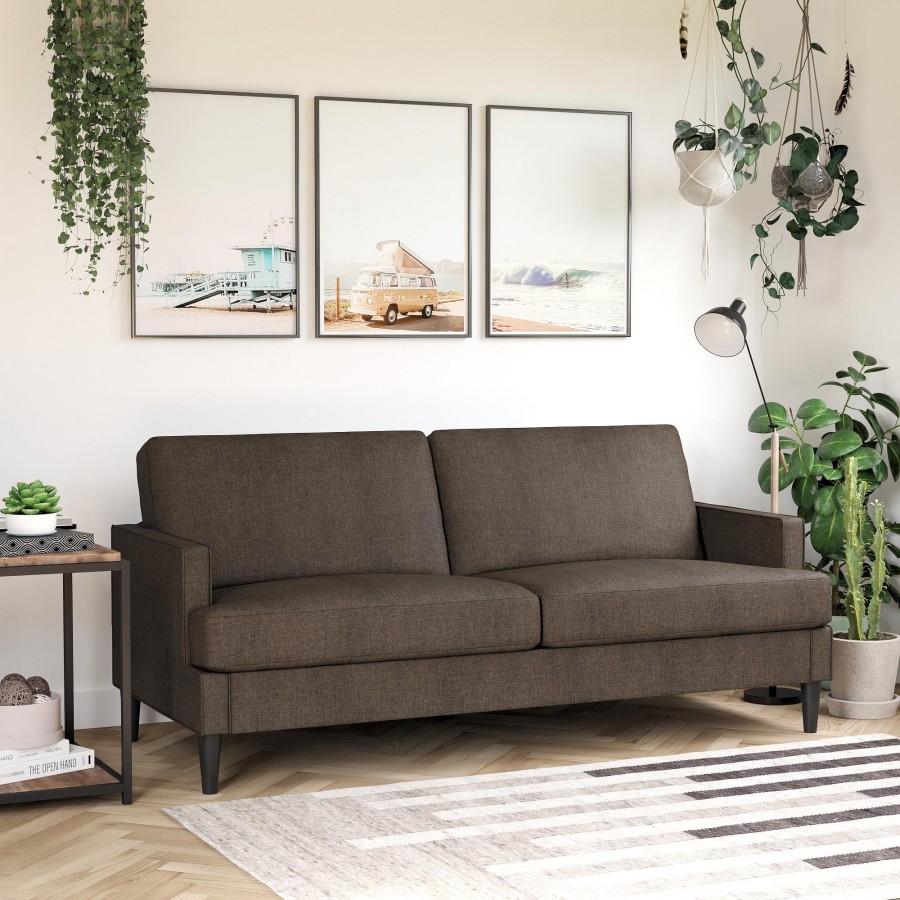 Asher Contemporary Double Seater Linen Sofa