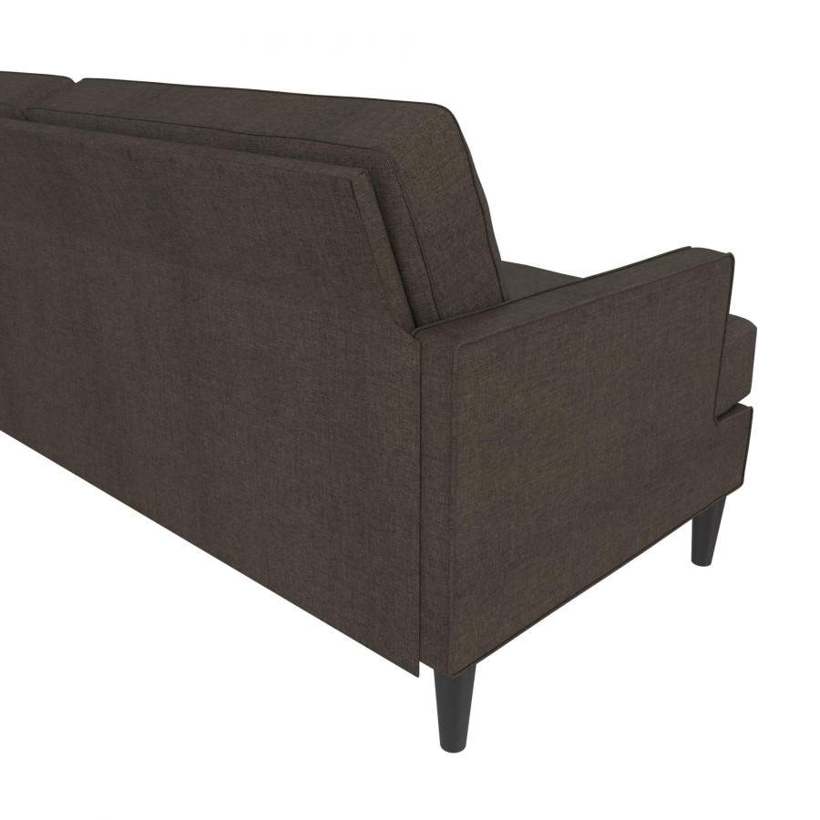 Asher Contemporary Double Seater Linen Sofa