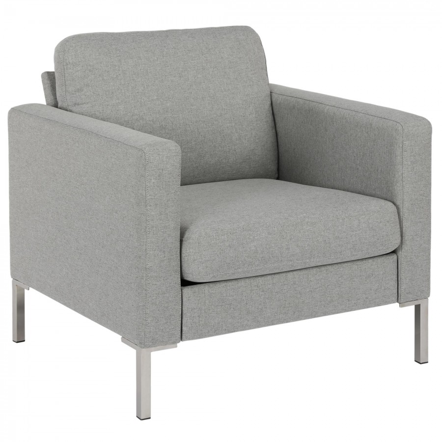 Fabry Grey Linen Chair