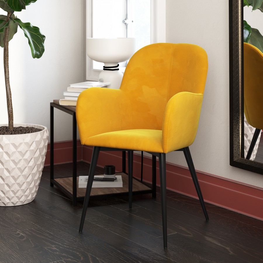 Fitz Velvet Accent Chair