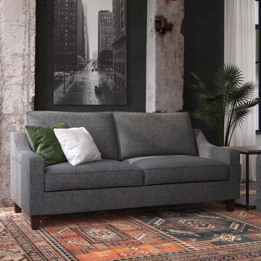 Luke Grey Linen Sofa