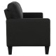 Rylie Black Faux Leather Sofa