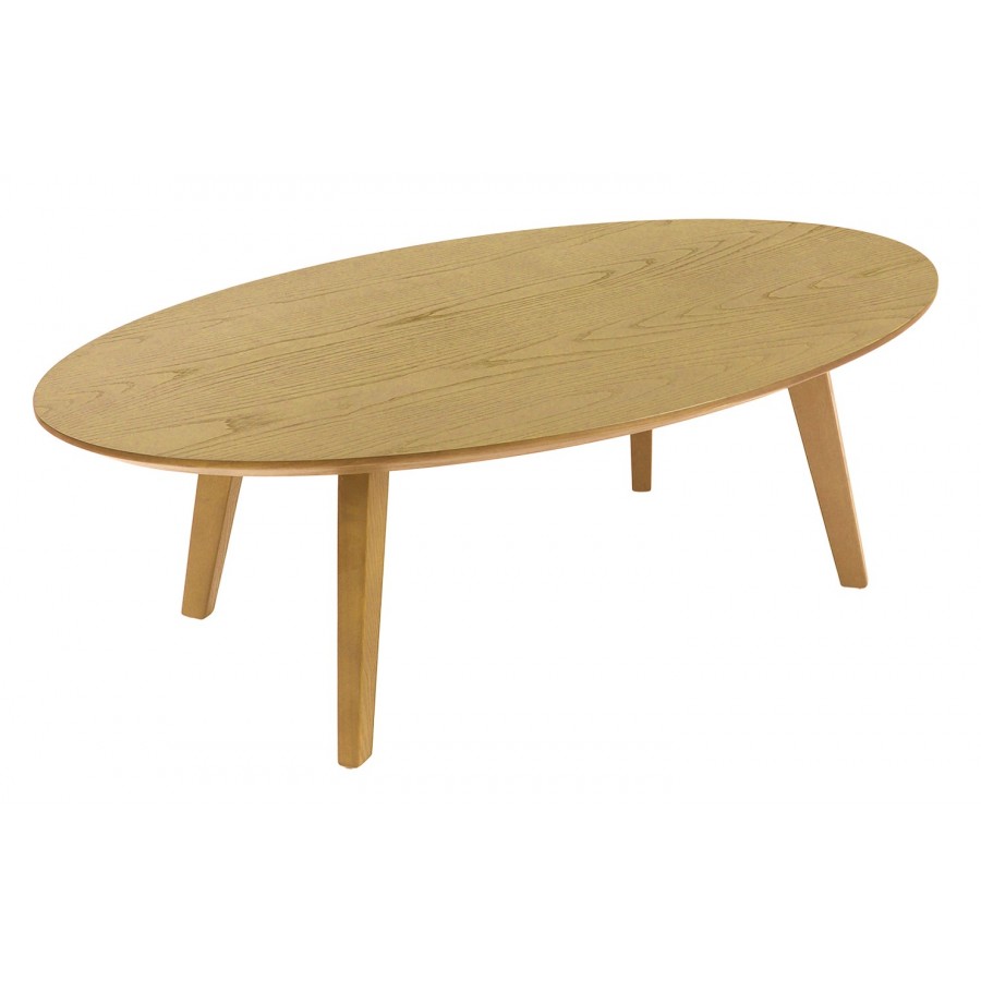 Hanna Oval Oak Stained Coffee Table