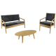 Hanna Reception Set, 1x Twin Sofa, 1x Single Chair, 1x Table