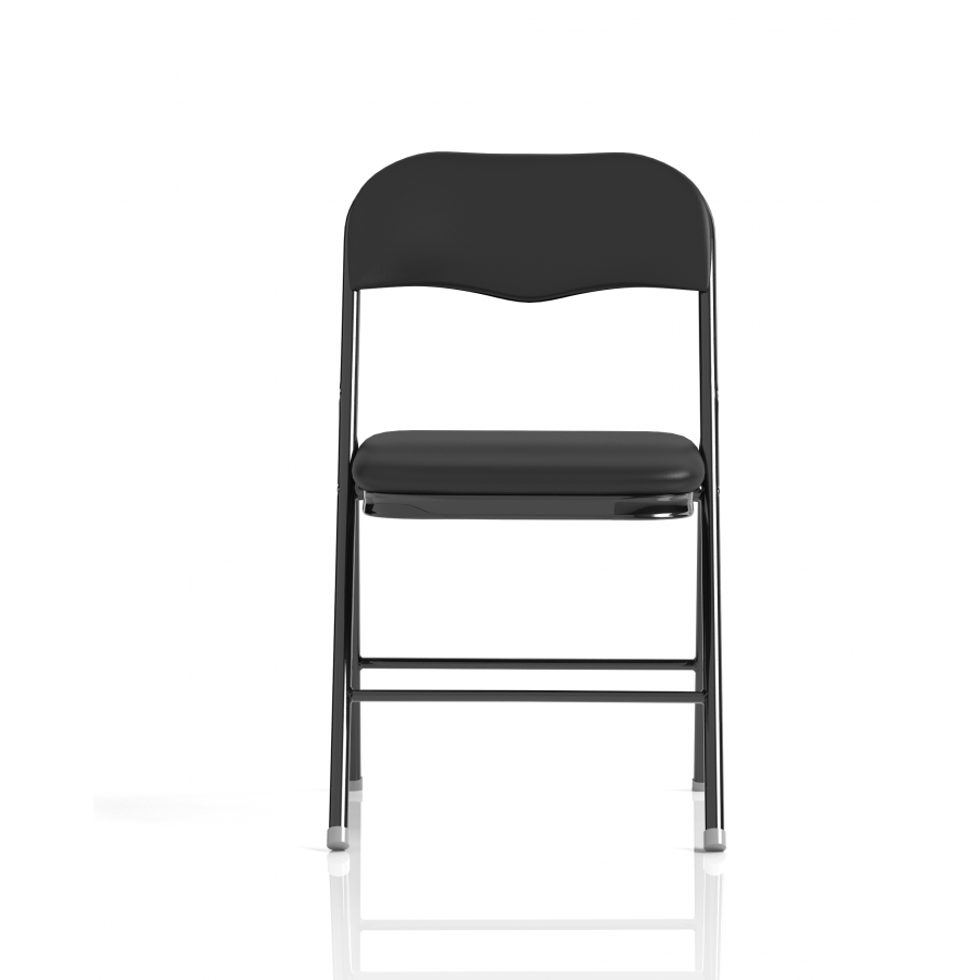 Sicily Black Polyurethane Folding Chair