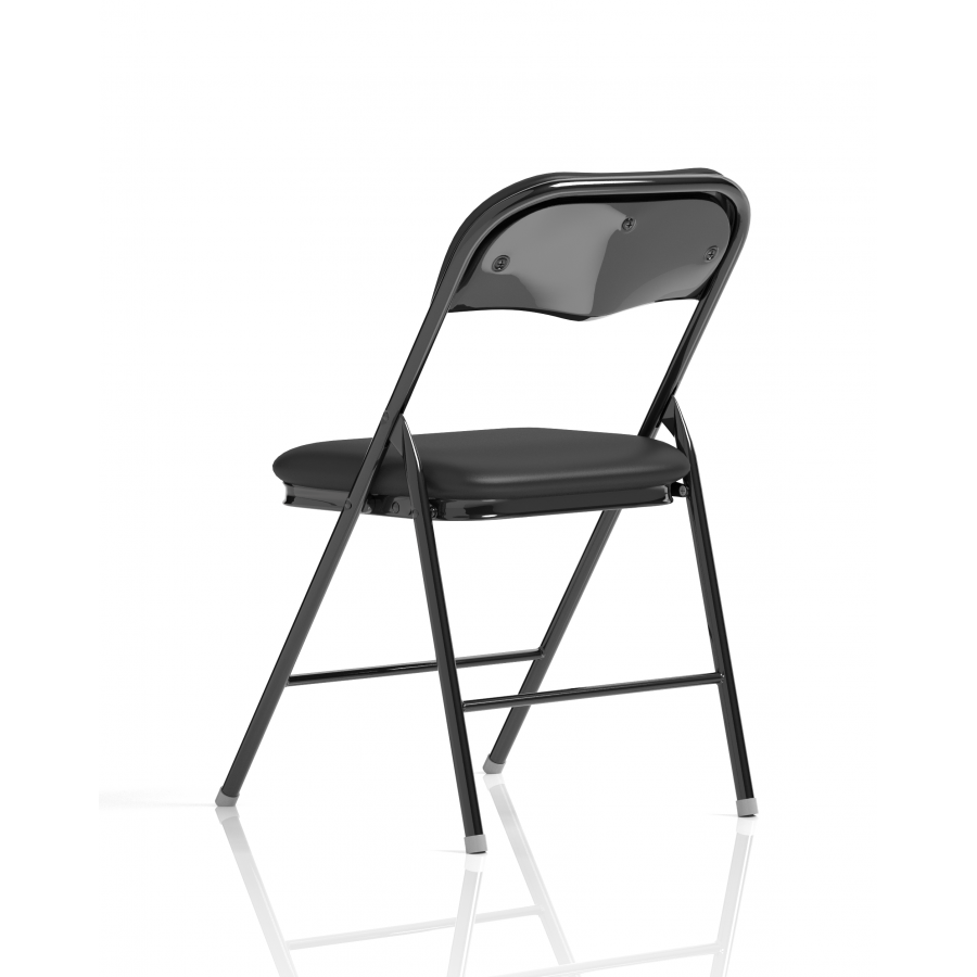 Sicily Black Polyurethane Folding Chair