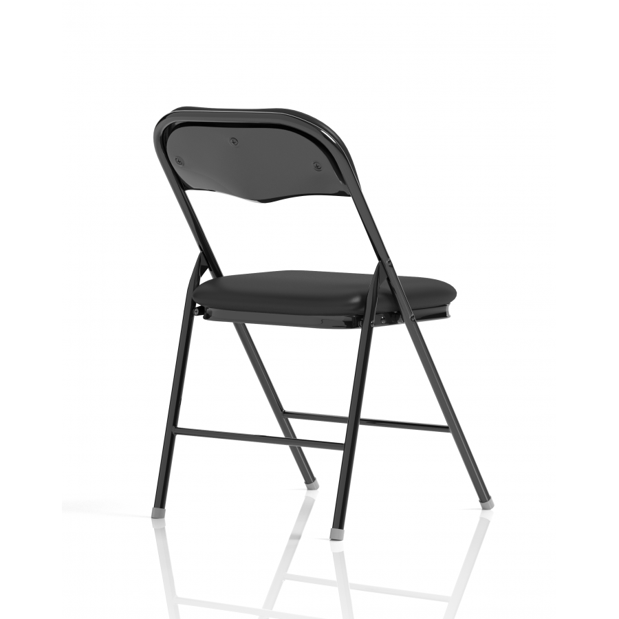 Sicily Black Polyurethane Folding Chair