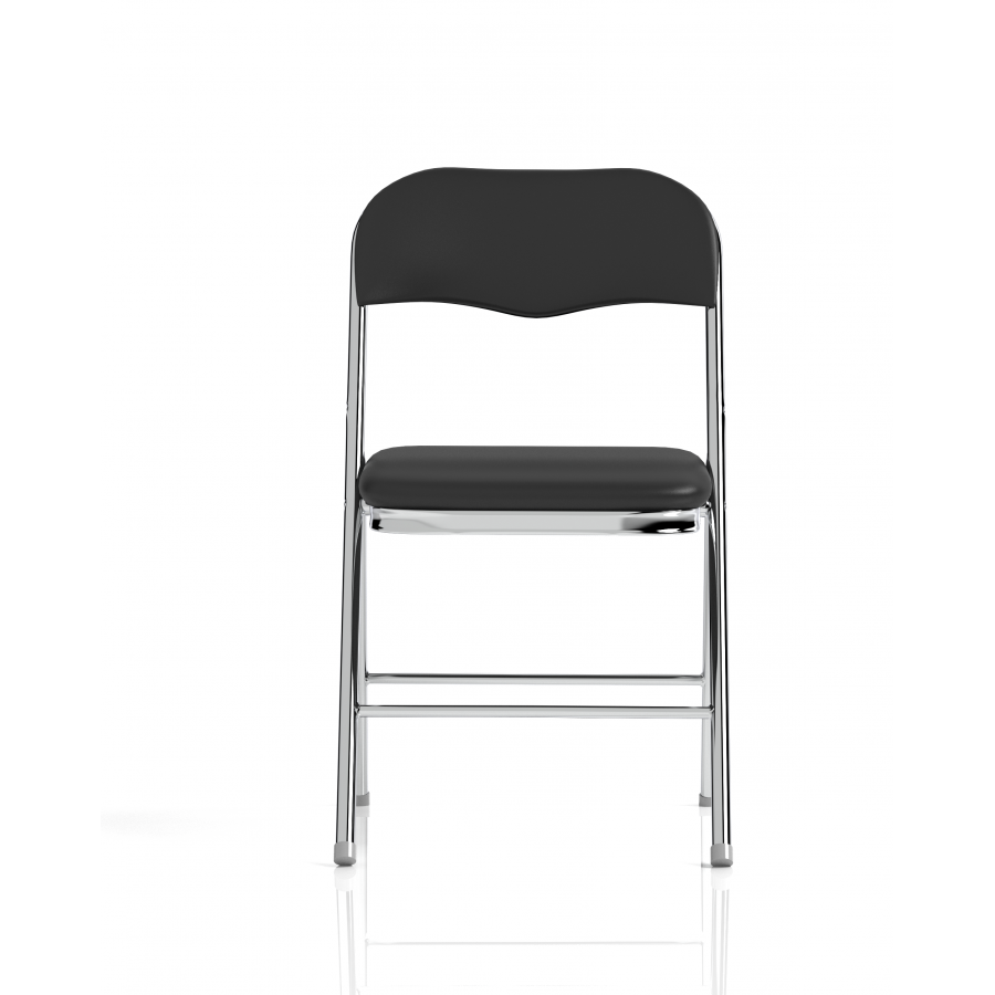 Sicily Black Polyurethane Folding Chair